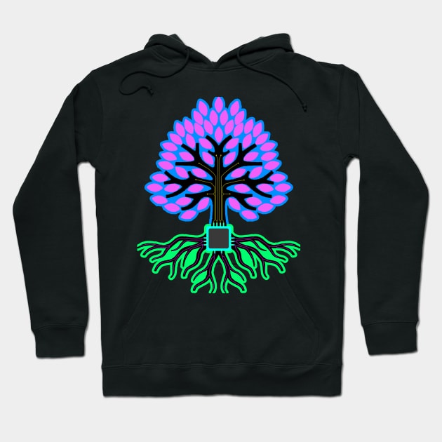 Electrical Blossom Tree Hoodie by Student-Made